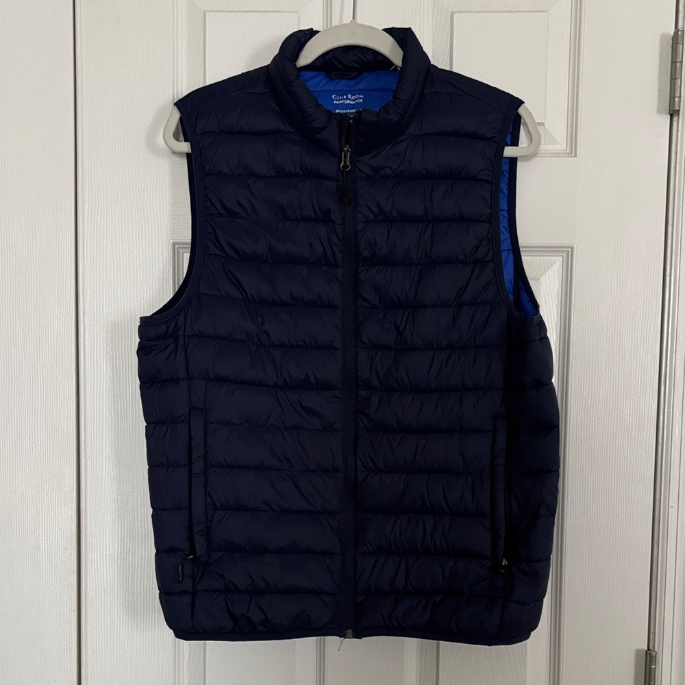 Dark Blue Quilted Vest